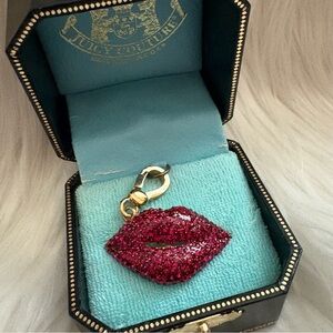 Authentic Juicy Couture Red Pave Lips Kiss Charm